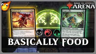 Try the BEST BUDGET FOOD DECK FOR BEGINNERS  No Rares31  Explorer MTG Arena [upl. by Anoynek]