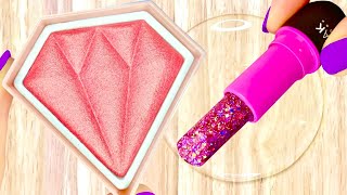 DIAMOND Lipstick MAKEUP Slime Random Cute shiny things slime ASMR slimevideos 슬라임 Series [upl. by Pheni506]