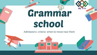 Grammar school admissions criteria  when to move near Grammar school11plus [upl. by Certie461]