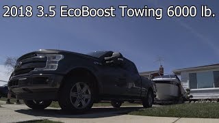 2018 35 EcoBoost F150 Towing a heavy load [upl. by Kristien]