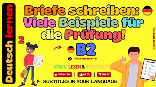 Briefe schreiben Viele Beispiele für die Prüfung B2 [upl. by Aisyla]