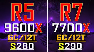 RYZEN 5 9600X vs RYZEN 7 7700X  PC GAMES TEST [upl. by Niltac]