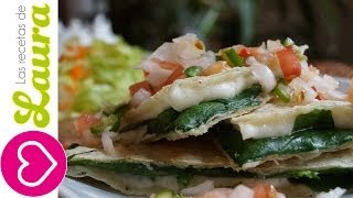 Como hacer QUESADILLAS con espinacas  Comida Saludable [upl. by Ydnagrub]