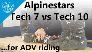 Alpinestars Tech 7 vs Tech 10 boots for ADV riding [upl. by Noah]