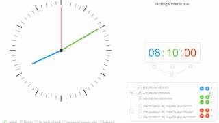 Une horloge interactive pour apprendre lheure avec les petits [upl. by Ojoj]