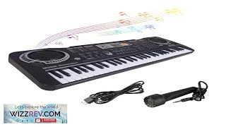 61 Keys Digital Music Electronic Keyboard Multifunctional Electric Piano with Microphone Review [upl. by Pollyanna]