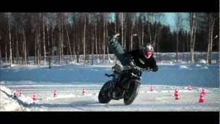 Extreme Motorcycle Snow Drifting by Jorian Ponomareff [upl. by Harobed]