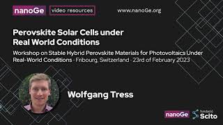 Perovskite Solar Cells Under Real World Conditions  Wolfgang Tress [upl. by Oberg]