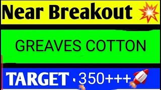 greaves cotton share latest news today greaves cotton share analysis greaves cotton share target [upl. by Lachus]