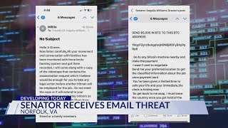 Virginia State Senator Angelia Williams Graves receives email threat [upl. by Akehsat]