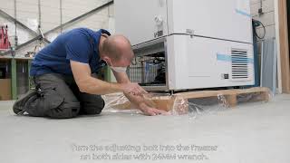 PHCbi  ULT Freezer  How to remove a PHCbi freezer safely from transport Pallet [upl. by Otrebile]