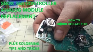 XBOX 360 CONTROLLER ANALOG MODULE REPLACEMENT REPAIR [upl. by Suhpoelc526]