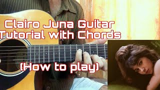 Clairo  Juna  Guitar Tutorial with Chords How to play [upl. by Sharai]