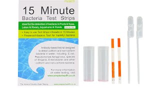 Bacteria Test Strips 15 Minute for Rivers Lakes Pools amp Spa 2 tests [upl. by Jeff]