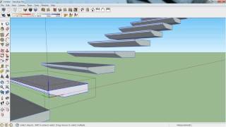 Como hacer escaleras componentes y grupos en Sketchup Tutorial Sketchup MODELARQ [upl. by O'Kelly15]