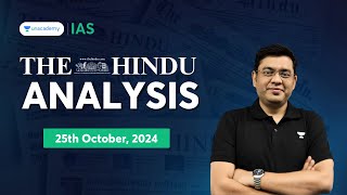 The Hindu Newspaper Analysis LIVE  25th October  UPSC Current Affairs Today  Mukesh Jha [upl. by Oirifrop]