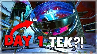 TEK IN 1 DAY  ARK Small Tribes PvP [upl. by Anaujat]