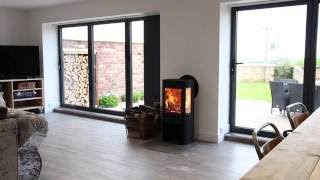 Contura 850 wood burning stove Glebe Farm Cottages Lincoln [upl. by Sarine913]