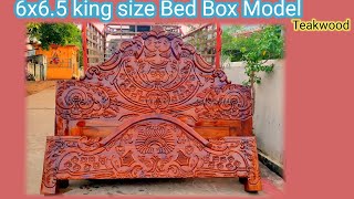 6x65 king size Bed Box model Teakwood [upl. by Ericha]