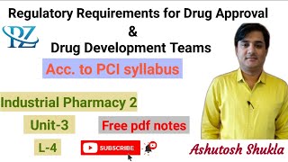 Regulatory Requirements for Drug ApprovalDrug Development Team Industrial pharmacy 2Unit3L4 [upl. by Ware]