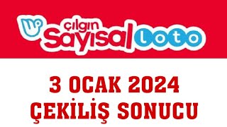 Çılgın Sayısal Loto Çekiliş Sonuçları 3 Ocak 2024 [upl. by Neroc]