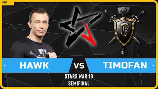 WC3  HU HawK vs TiMofan HU  Semifinal  Stars War 10 [upl. by Bryanty]