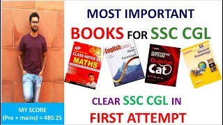 BEST BOOKS FOR SSC CGL PREPARATION  PRE  MAINS ssccgl2018 sscpreparation [upl. by Maer]