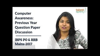 IBPS PO Mains 2017  Refresher Series  Computer Awareness Previous Year Question Paper [upl. by Yole]