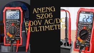 ANENG SZ06 600V DCAC 2000 COUNTS MULTIMETER made in china [upl. by Tjon]