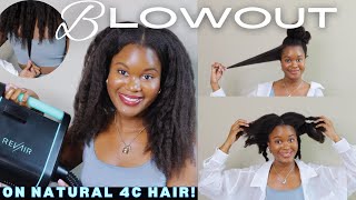 How I Blow Out My Natural 4C Hair  Will The Revair Work On 4C Hair [upl. by Clemens]