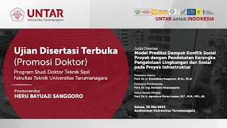 Sidang Promosi Doktor Teknik Sipil Untar  Heru Bayuaji Sanggoro  Selasa 30 Mei 2023 [upl. by Pickar812]