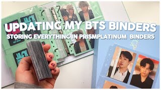 💜 UPDATING amp SORTING MY BTS BINDERS 14  storing my collection in PrismPlatinum A5 binders [upl. by Rillings]