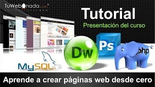 Aprende a crear una página web desde cero en PHP con Dreamweaver Photoshop XAMPP CSS y jQuery [upl. by Frodine]