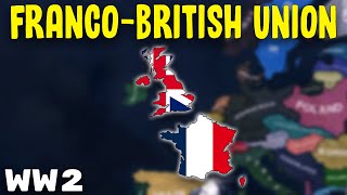 FrancoBritish Union in WW2 wstats  HOI4 TimelapseSimulation [upl. by Schriever238]