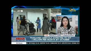 Thailand Tourist arrivals expected to hit 1 million per month by October [upl. by Geralda]