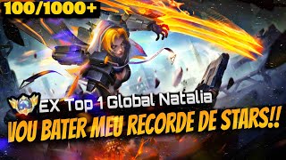 🔴ATUAL TOP 5 GLOBAL NATALIA RUHSANDO MEU RECORD DE STARS 1001000  MLBB [upl. by Susette675]