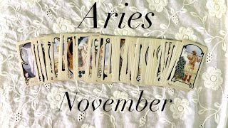 Aries November 2024 Tarot Reading  move fast love deeply rise above [upl. by Nodnnarb793]