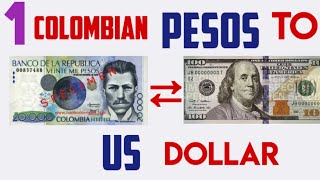 Colombian Pesos to Dollars Exchange Rates Today 06 JULY 2024 [upl. by Darryn]