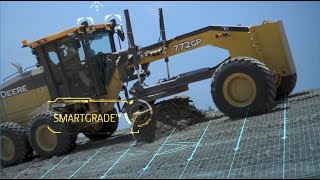 Unlimited Grade Control  John Deere SmartGrade™ Motor Graders [upl. by Tedda]