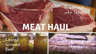 STEAKS from Roast  Canning Ground Beef [upl. by Synned]