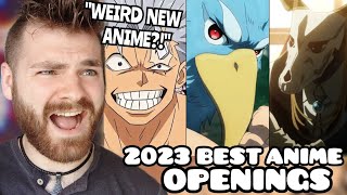 First Time Reacting to quotThe Best NEW ANIME Openings Of 2023quot  New Anime Fan [upl. by Barret]