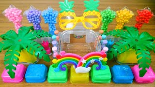 Satisfying Caribe Tropical slime ASMR 2021  Mixing slime [upl. by Chao]