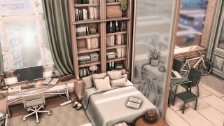 aspiring author apartment  The Sims 4 speed build [upl. by Nylg]