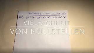 Vielfachheit von Nullstellen [upl. by Lorry]