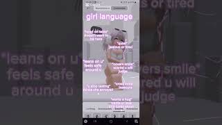 Girl language from a girlPt1 [upl. by Stoffel]