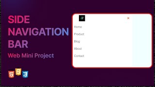 Side Navigation Bar Website using HTML CSS JS  Full Tutorial with Source Code [upl. by Ancelin]