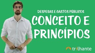 Despesas e Gastos Públicos  Conceito e princípios [upl. by Hsetih]