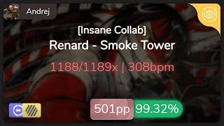 Andrej  Renard  Smoke Tower Insane Collab HDDT 9932 1 501pp FC  osu [upl. by Sigismundo]