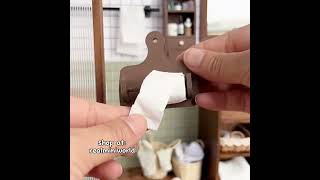 Miniature Wooden Tissue Hanger  Dollhouse Functioning Miniature Shop [upl. by Notneb]