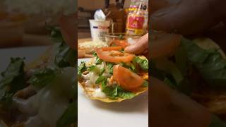 Tostadas De Tinga  CHICKEN TOSTADAS  🥳🥳🥳  FOOD PARADISE  HBD SISTER 🫶🏼❤️ [upl. by Laden549]